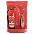 Double Green Fire Extinguisher Stand  safety sign